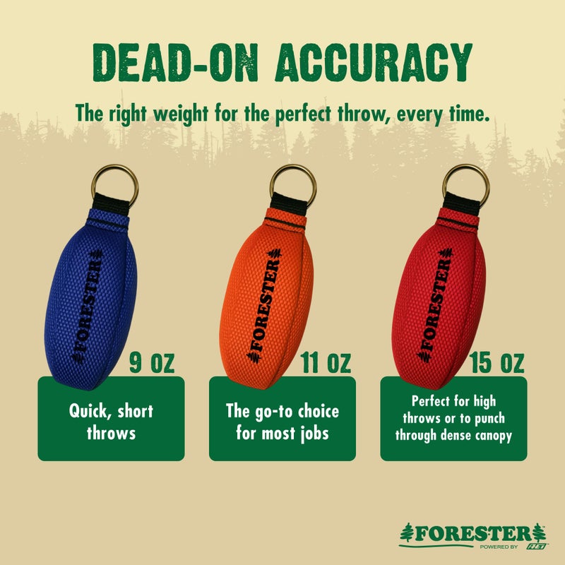 FORESTER Arborist Throw Line Kit | 15oz Throw Weight & 166ft Rope | Ultra Slick 100% Polyester Rope | Arborist Equipment For Tree Climbing - Image 4
